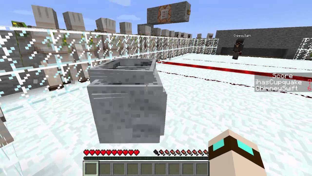Minecraft Air hockey Minigame W/ Cupquake & Chim