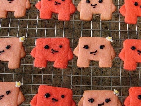 Super Meat Boy & Bandage Girl Cookies – Quake n Bake!