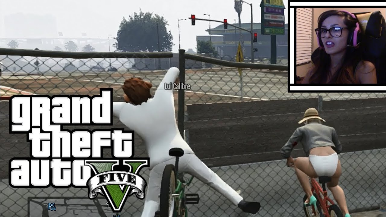 GTA 5 Online Funny Moments – Bike Fails And Throwing Punches w/ Lui Calibre!