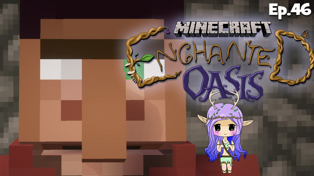 “WELCOMING VILLAGERS” Minecraft Enchanted Oasis Ep 46