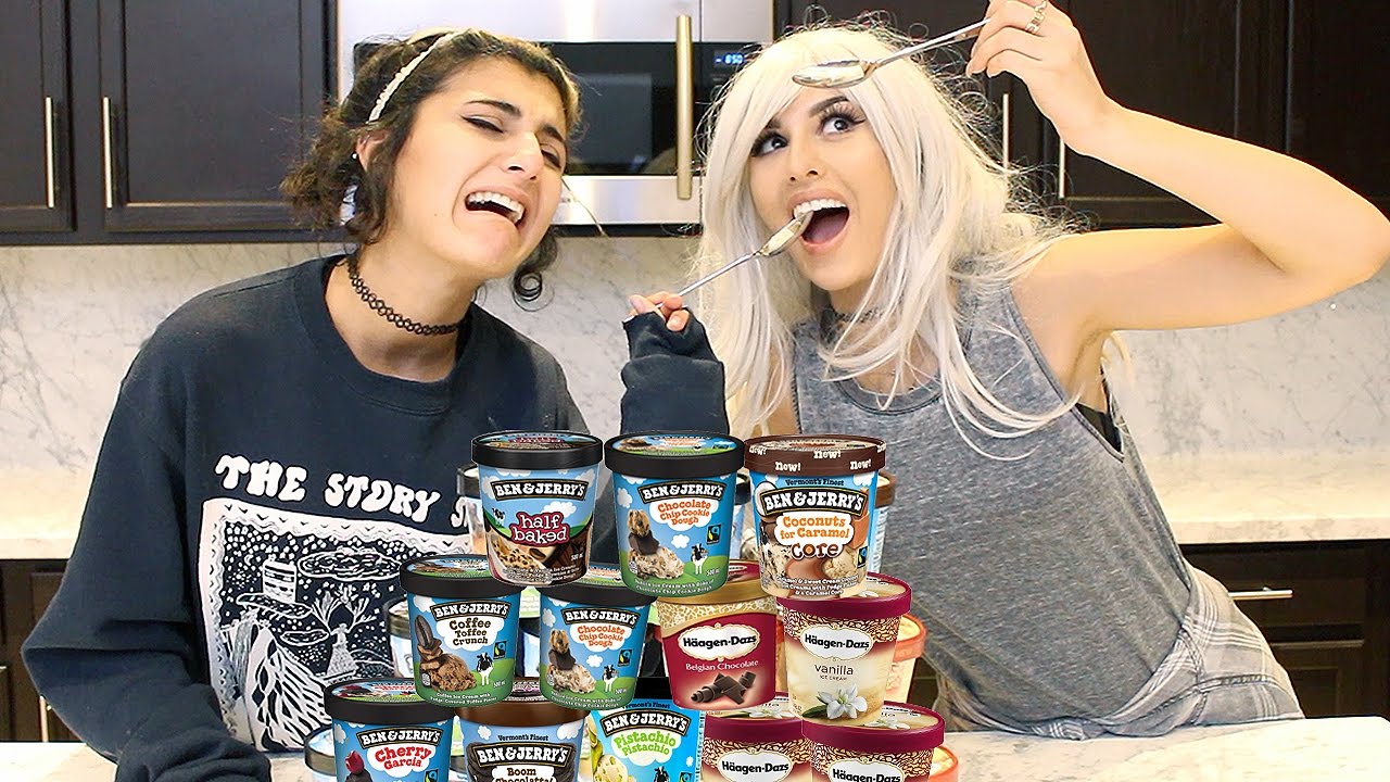 ICE CREAM CHALLENGE w/ Sister