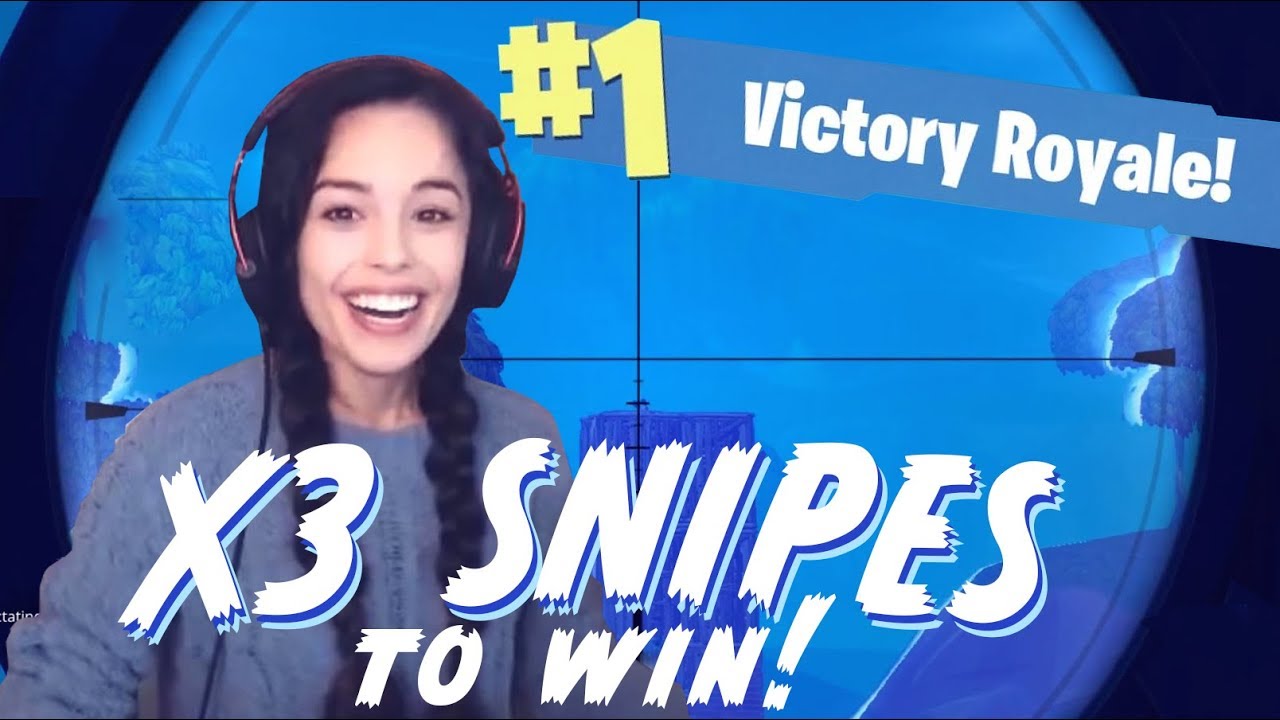 3 SNIPE KILLS IN A ROW TO WIN! Full Fortnite Match (9 Kills) – Valkyrae