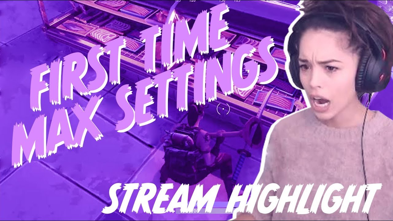 Fortnite Max Settings Reaction! Funny Stream Highlights – Valkyrae