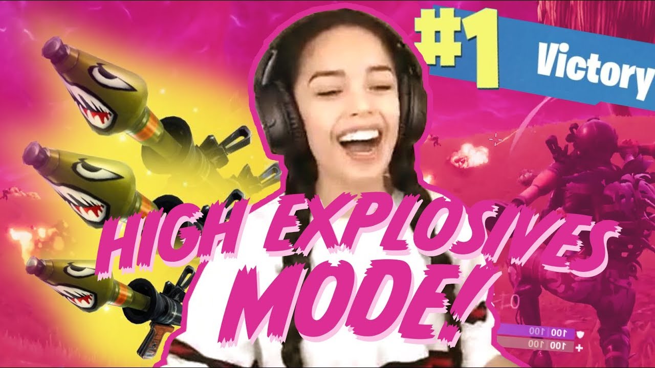Valkyrae – High Explosives Mode Solo Win! Fortnite PC Battle Royale