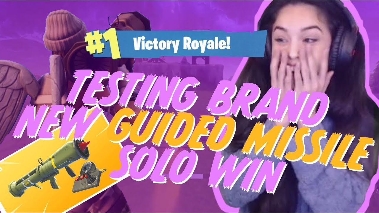 TESTING NEW GUIDED MISSILE SOLO WIN! Valkyrae Fortnite