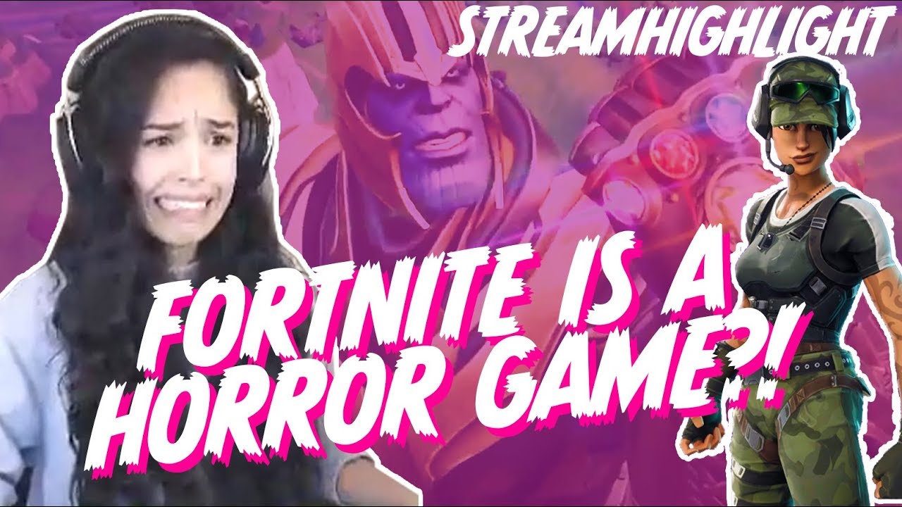 Warning: Screams. My experience with Thanos. Valkyrae – Fortnite Highlights