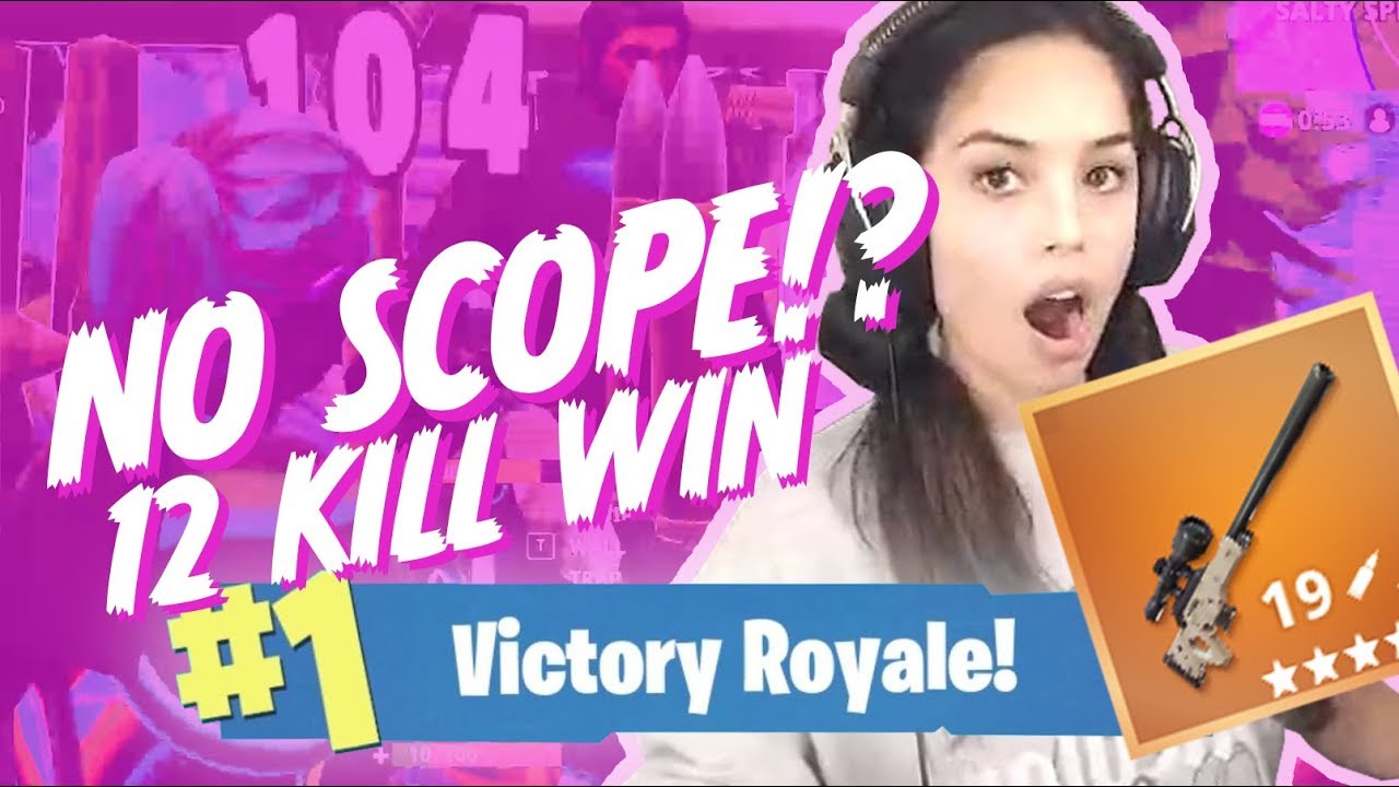 Accidental No Scope! 12 Kill Solo Win – Valkyrae Fortnite