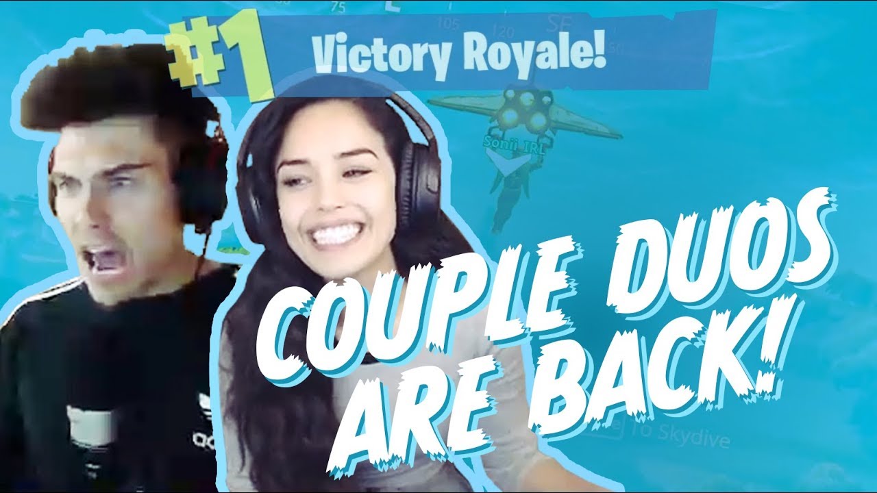 Couple Duos! 3 WINS IN A ROW! Valkyrae and Sonii – Fortnite