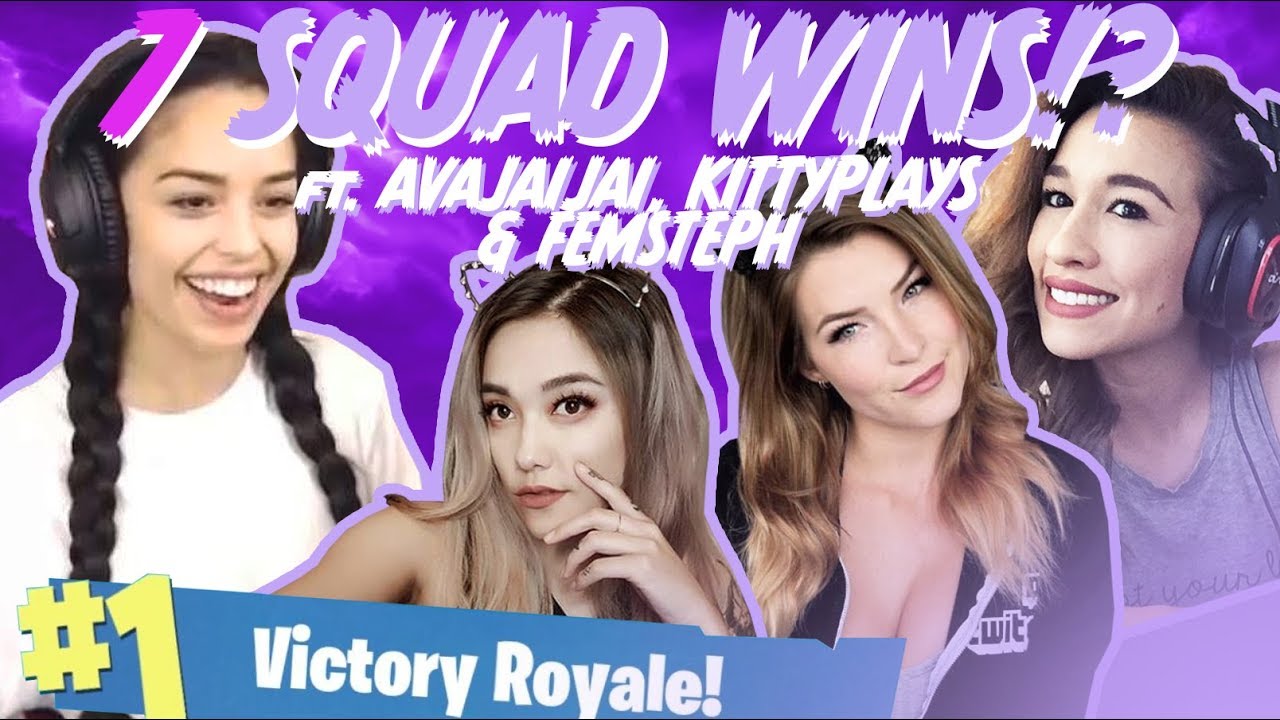 OP Girl Squad! 7 Squad Wins Ft. KittyPlays, Avajaijai, FemSteph – Valkyrae Fortnite