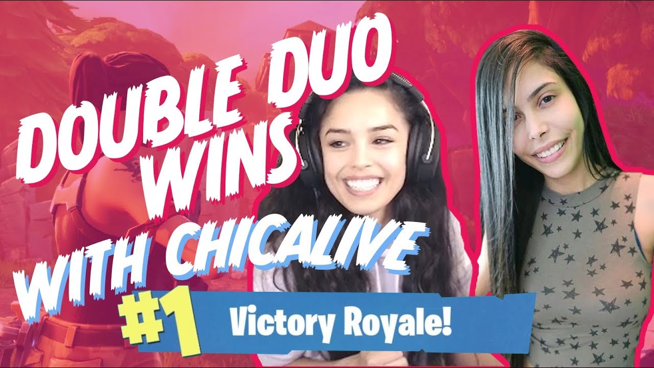 GIRL DUO SQUAD BACK TO BACK WINS! Ft. ChicaLive – Valkyrae Fortnite
