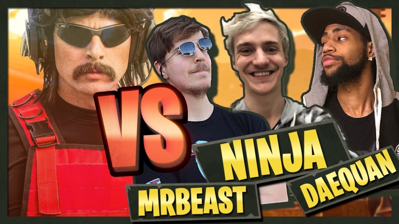 Dr DisRespect Versus Ninja, MrBeast, Daequan | Friday Fortnite Tournament /w Kraftyy