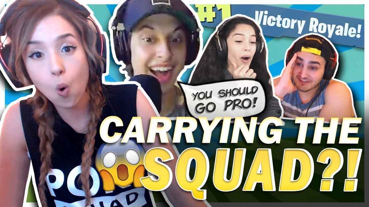I GOT THE MOST KILLS! FORTNITE SQUADS FT. Cizzorz, Valkyrae & Fed!