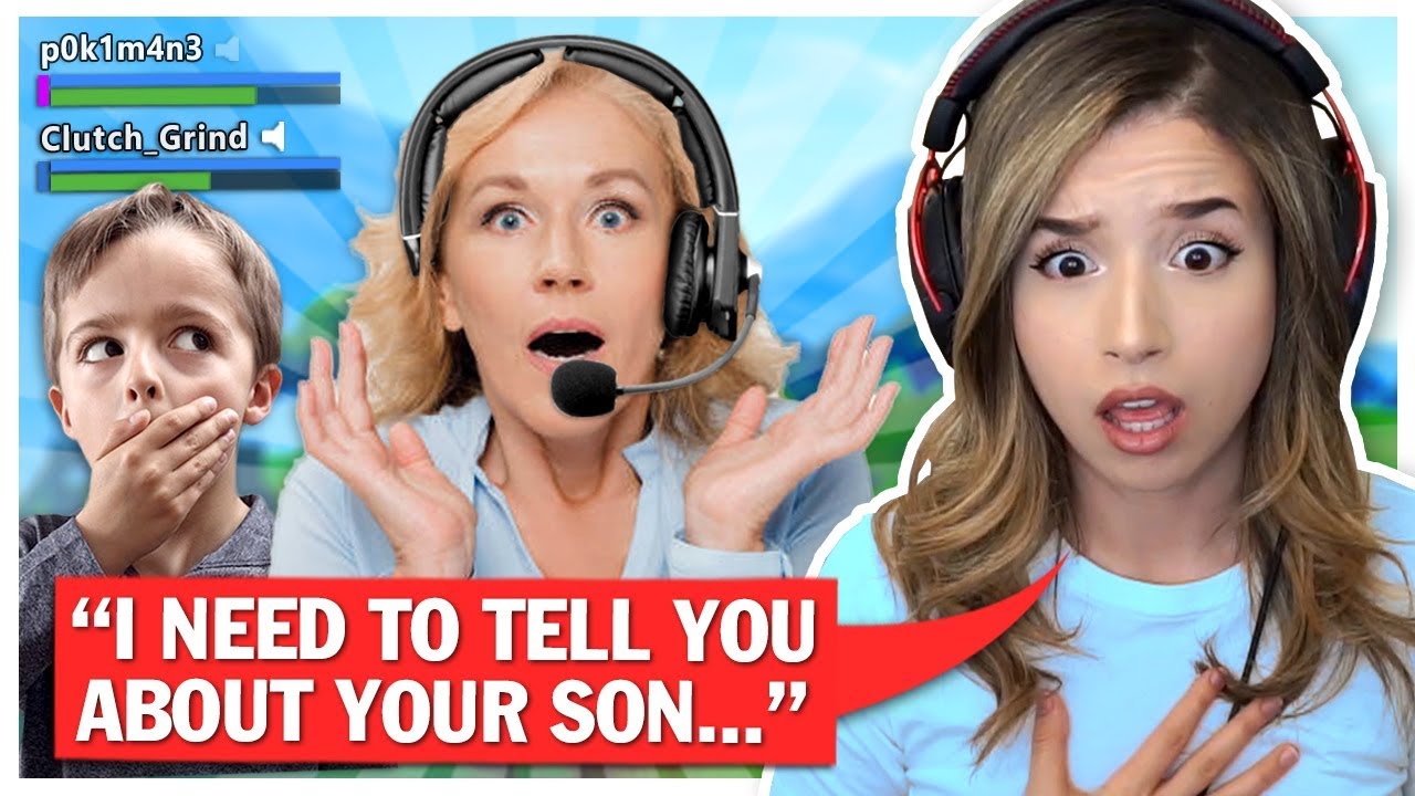 I made this Kid put his Mom on the Mic in Fortnite.. Pokimane Random Duos!