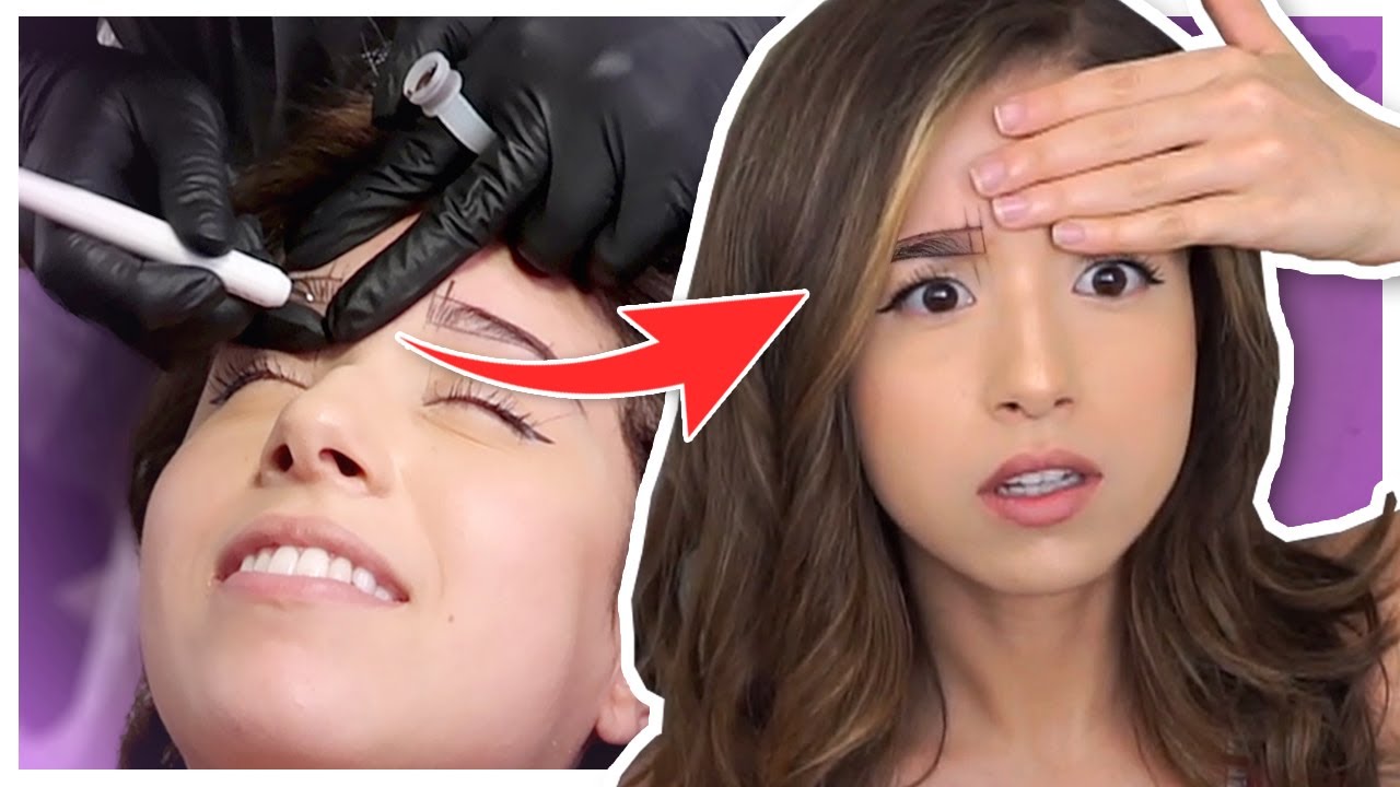Pokimane gets her first Tattoo | Eyebrow Microblading