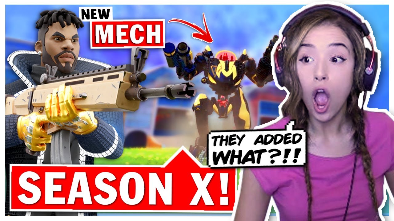 Pokimane Reacts to NEW Fortnite Season 10 + Battle Pass!