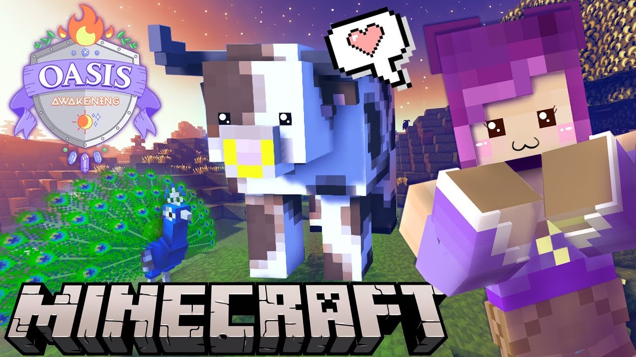 Finding the CUTEST Animals – Minecraft Oasis Awakening Ep2