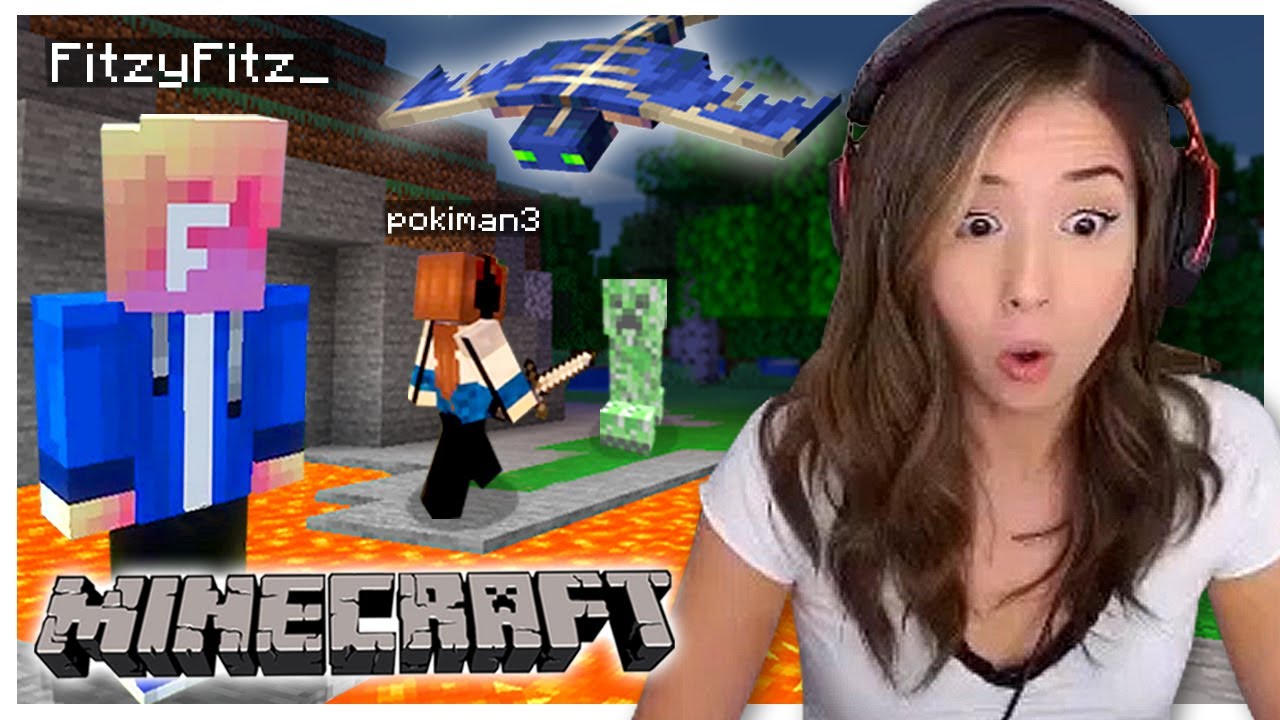 Minecraft is TOO SCARY! Fitz and Pokimane Part 3!