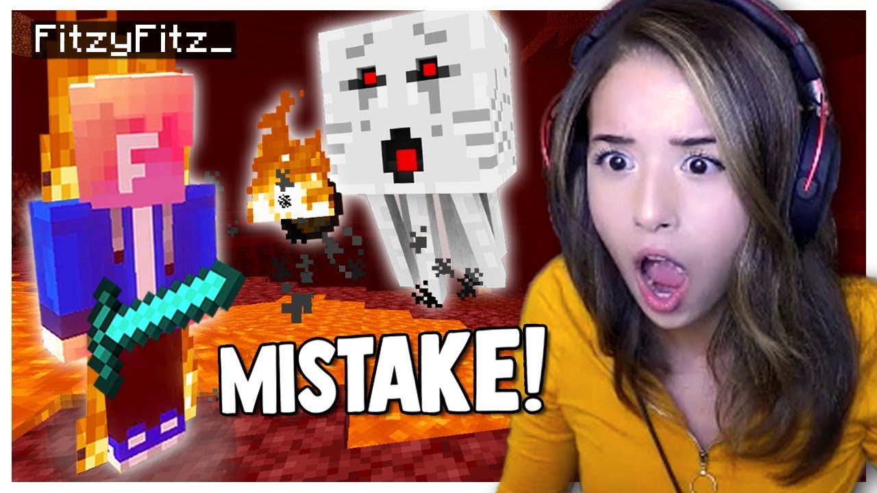 First Time in Minecraft NETHER – Fitz and Pokimane Part 8!
