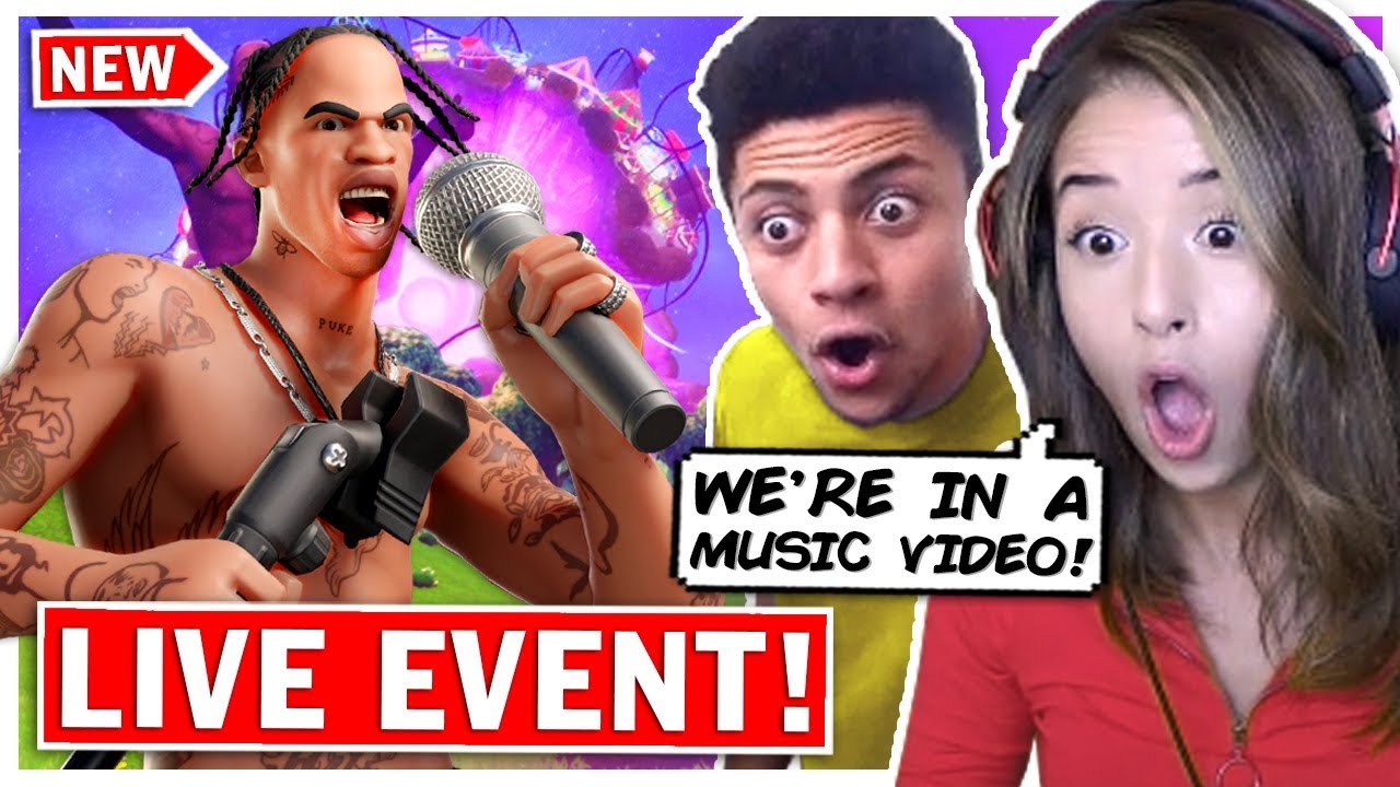 FORTNITE TRAVIS SCOTT EVENT REACTION ft. TSM Myth – Pokimane