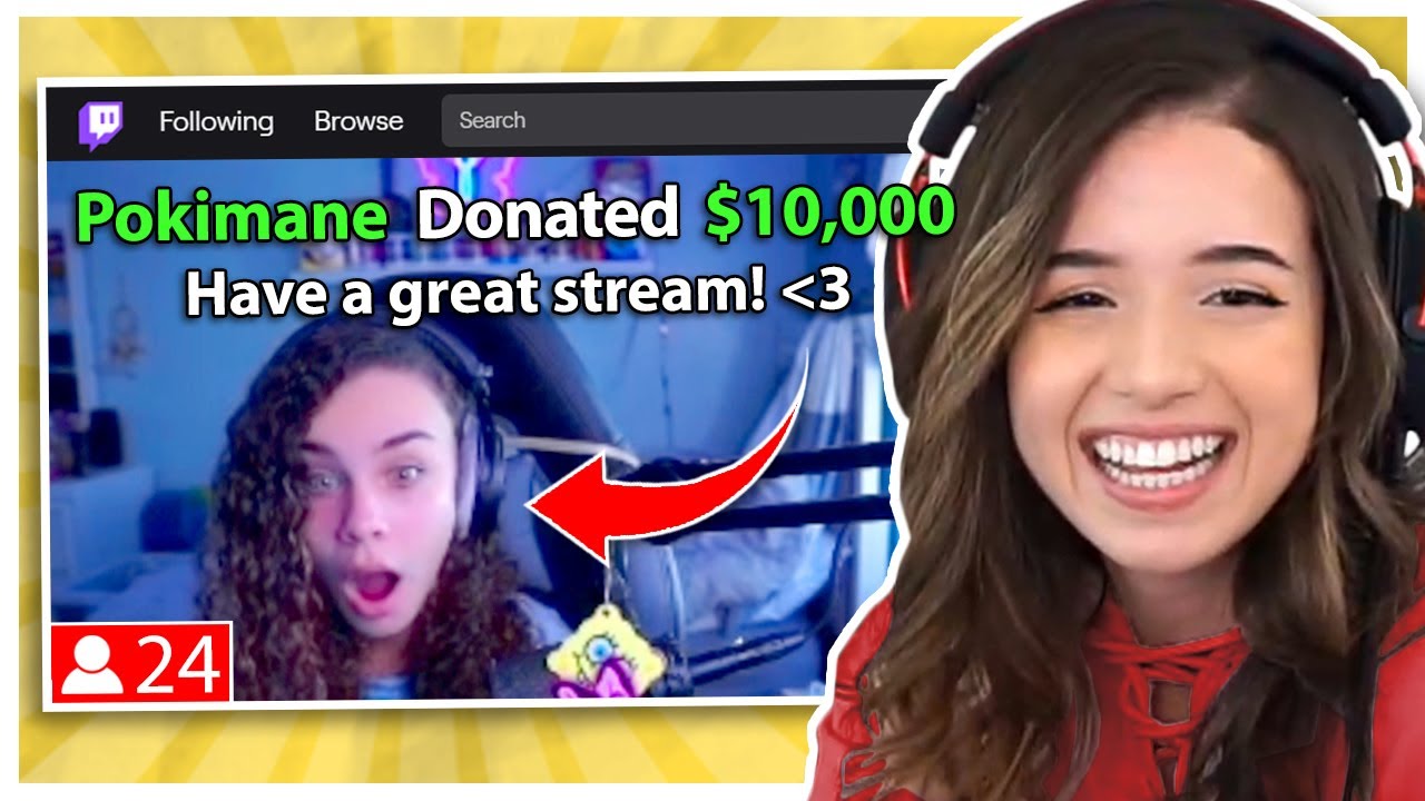 Donating $10,000 to Random Twitch Streamers! – Pokimane