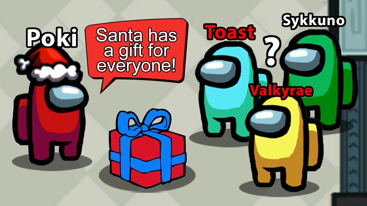 my SECRET SANTA GIFT trick exposed both impostors in PROXIMITY CHAT Among Us!