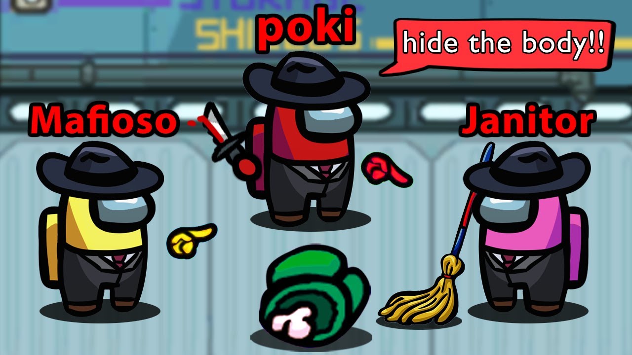 Among Us but I can HIDE BODIES (mafia mod)
