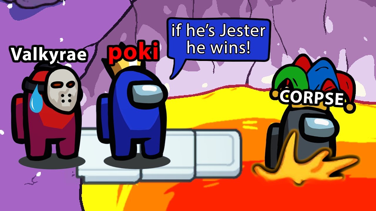 pretending to be impostor to WIN in Among Us (NEW JESTER MOD)