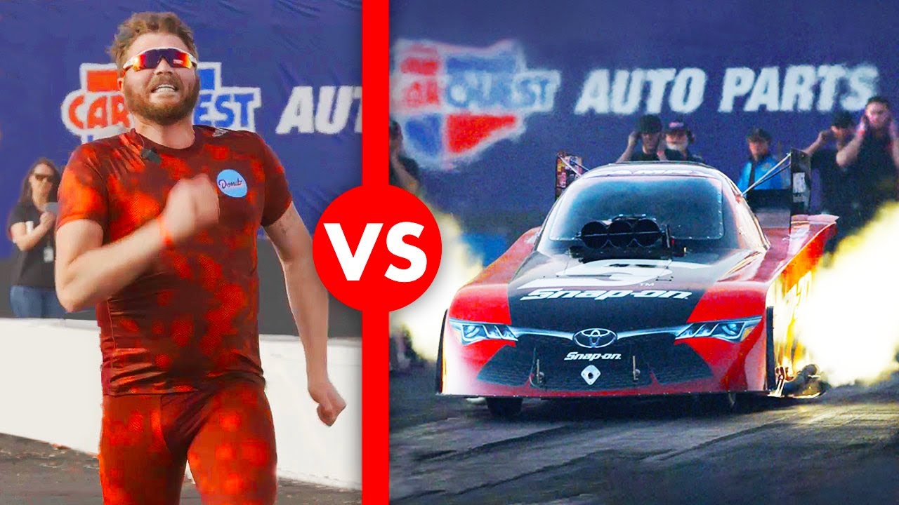 I Raced a Dragster on Foot