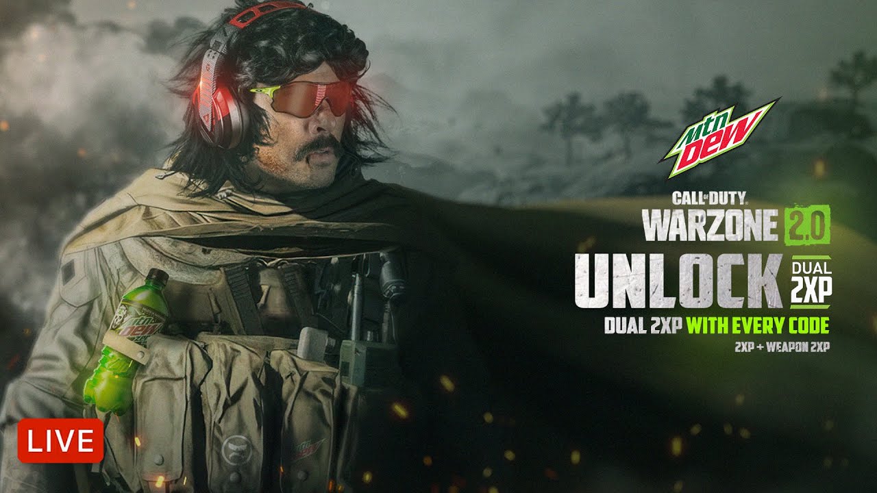🔴LIVE – DR DISRESPECT – WARZONE 2 – MTN DEW Dual 2XP #DEWPartner