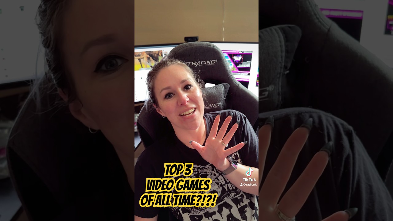 Goth Gamer Girl Top 3 Video Games! 🕹️👻 #shorts #retrogaming #gaming