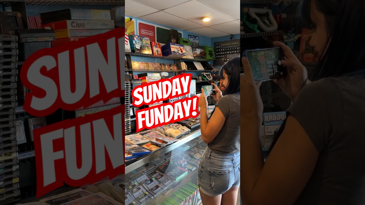 Getting the perfect social media photo at the game store! 📸👾#shorts #retrogaming #girlgamer #retro