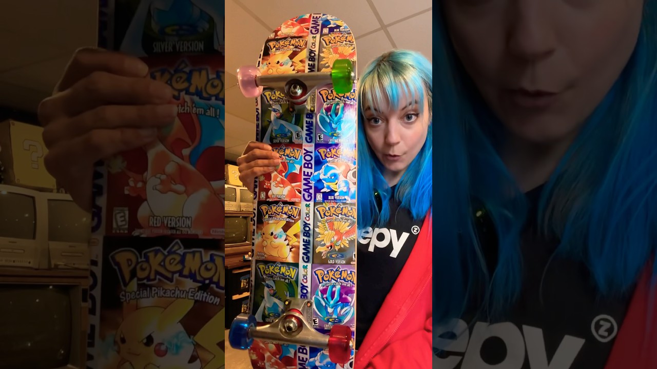 Do YOU Want This Rad Pokemon Skateboard? #pokemon #videogames #retrogaming #skateboarding