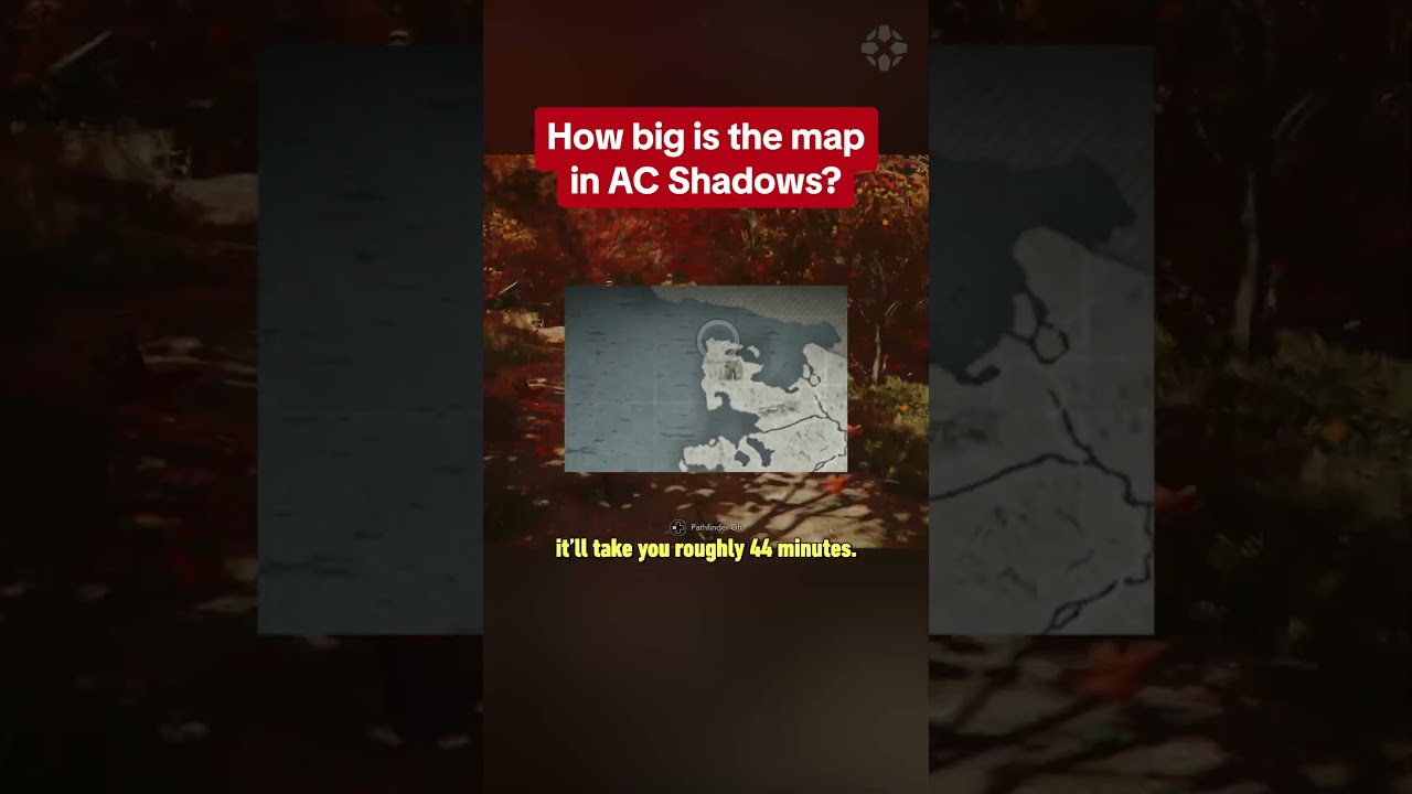 It takes 44 minutes to run across all of AC Shadows