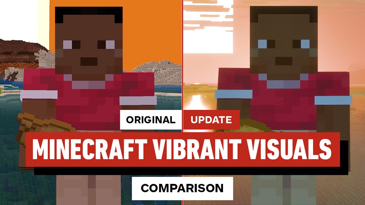 Minecraft Graphics Update Comparison (Vibrant Visuals)