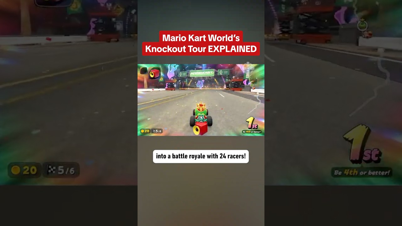 If you’re in the last 4 spots, you’ll be ELIMINATED in Knockout Tour! #switch2 #mariokartworld #ign
