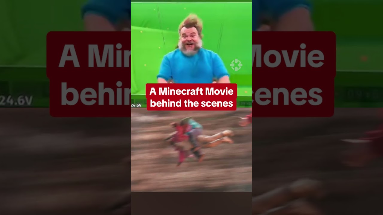 Jack Black posted a video of himself riding Jason Momoa in A Minecraft Movie. #minecraft #movie