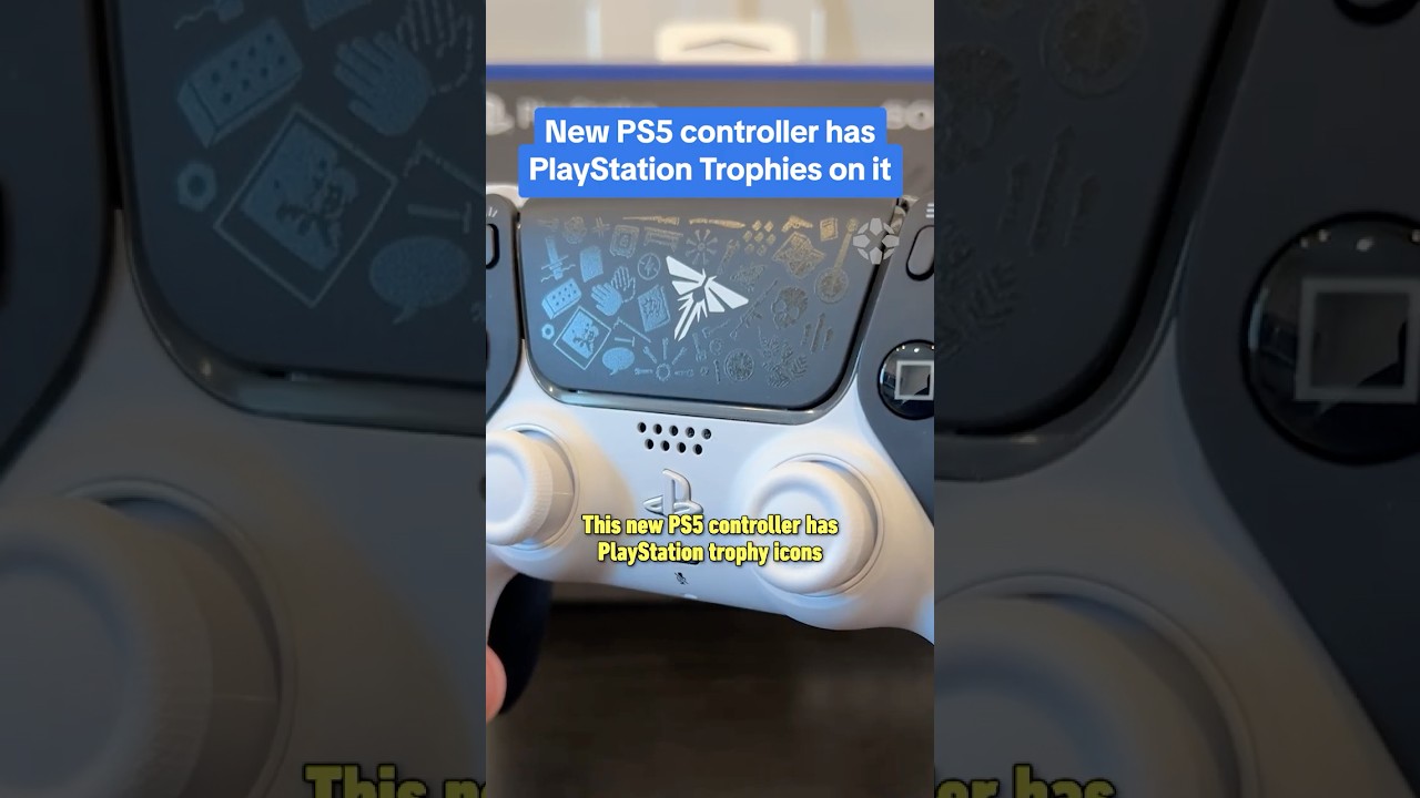 TLOU PS5 DualSense controller is covered in PlayStation Trophies! #ps5 #thelastofus #controller