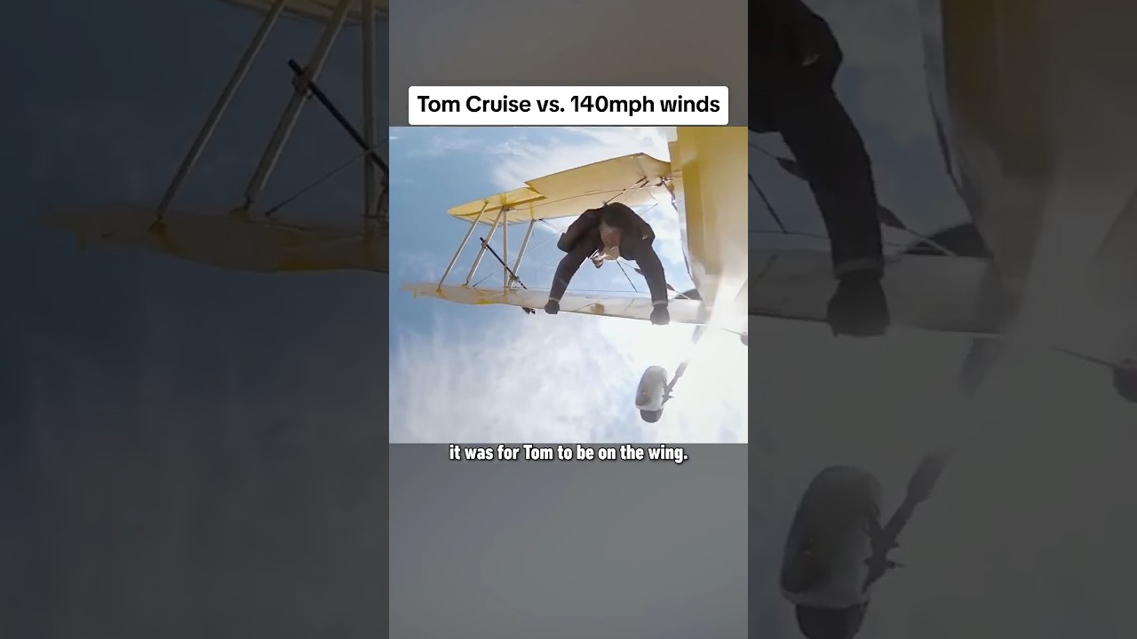 There is no CGI in this video. Tom Cruise is fighting 140mph winds in the new Mission Impossible