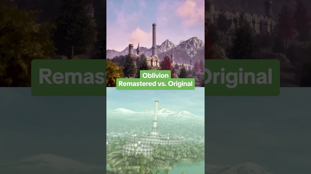 The Elder Scrolls IV: Oblivion 2025 vs. 2006 #elderscrolls #oblivion #gaming #sidebyside #comparison