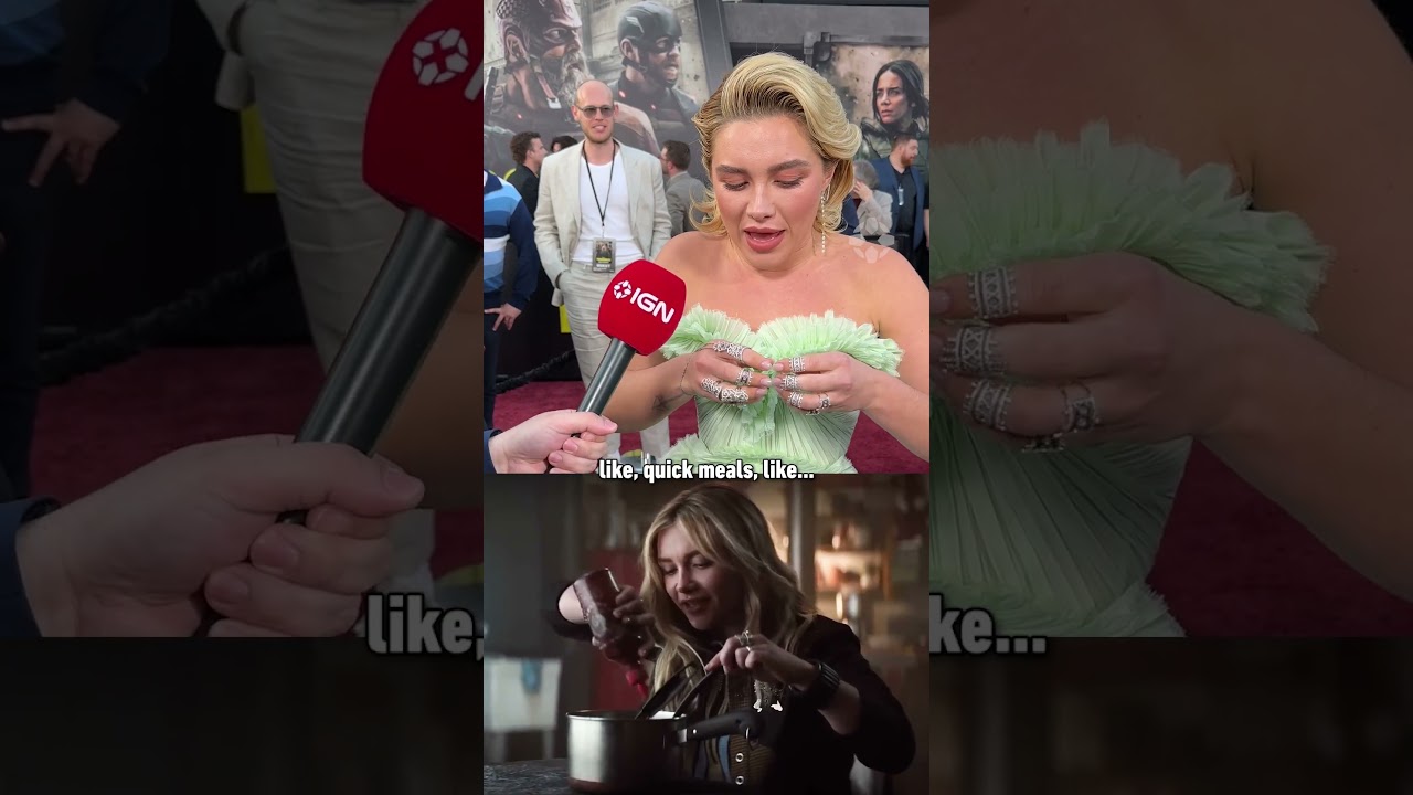 Florence Pugh’s laugh is AMAZING. #thunderbolts #florencepugh #mcu #marvel #movie #ign #redcarpet
