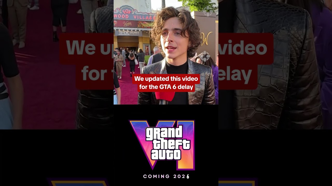 Timothée Chalamet reacts to GTA 6 delay (not fake) #timotheechalamet #gta6 #delay #gaming #ign