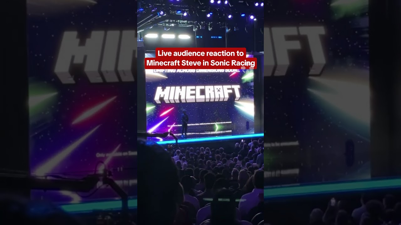 Audience Reaction to Minecraft Steve in Sonic Racing: CrossWorlds at #SummerGameFest