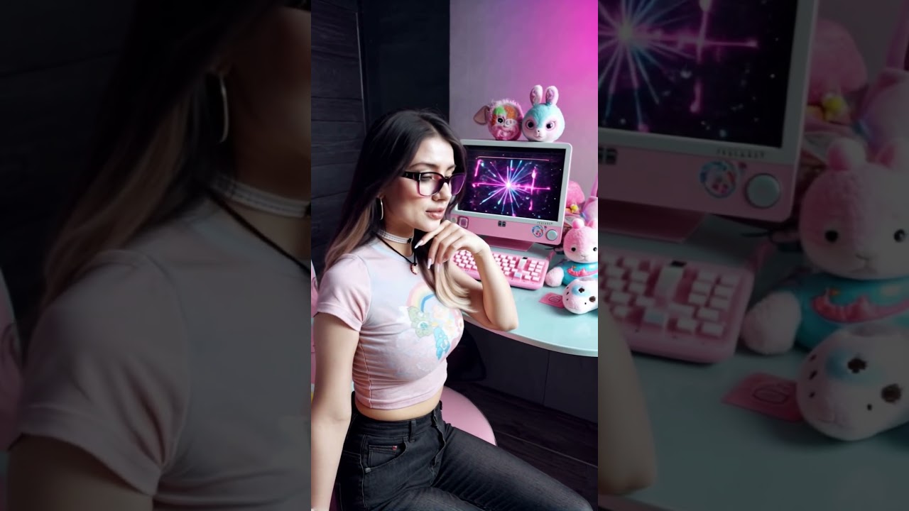 Zeli’s Desk 001 – #model #influencer #ai #gamergirl #crush #cute #beautiful #vaporwave #retro #waifu