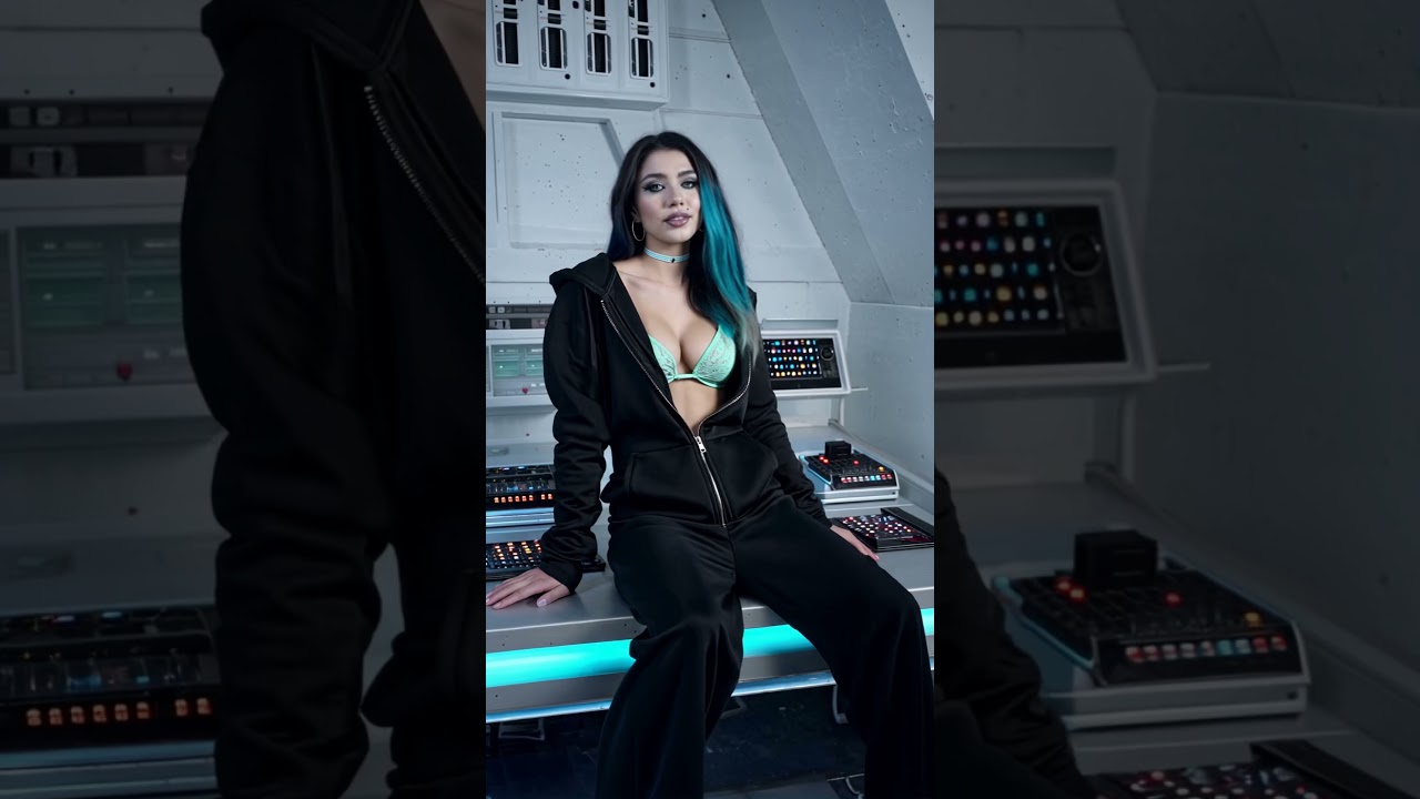 Zeli Black Hoodie 002 – #model #ai #influencer #girl #crush #waifu #lingerie #fashion #beautiful