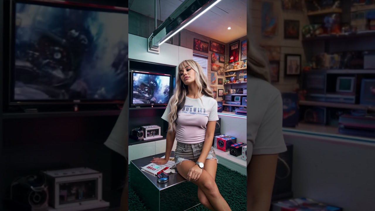 Game Room 007 A #model #worldbuilding #character #ai #gamer #girl #beauty #influencer #waifu #pretty