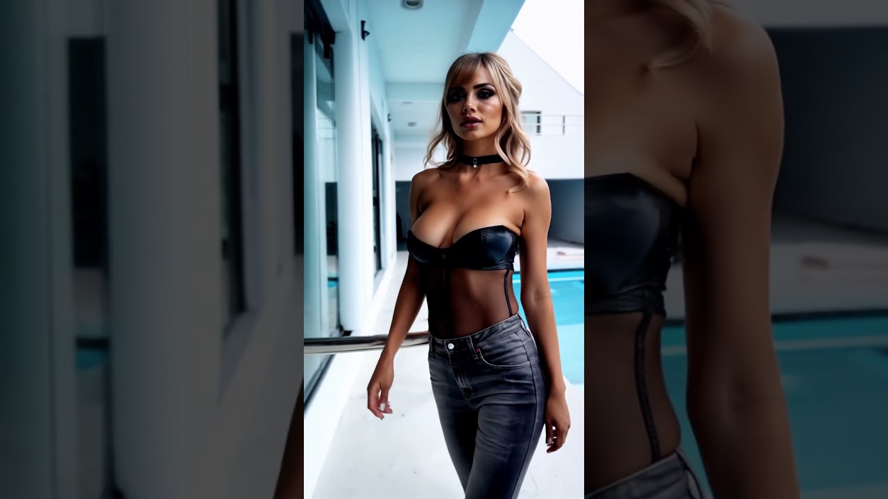 Poolside 006 – #aimodel #fashion #jeans #blonde #crush #waifu #girl #influencer #ai #model #pool