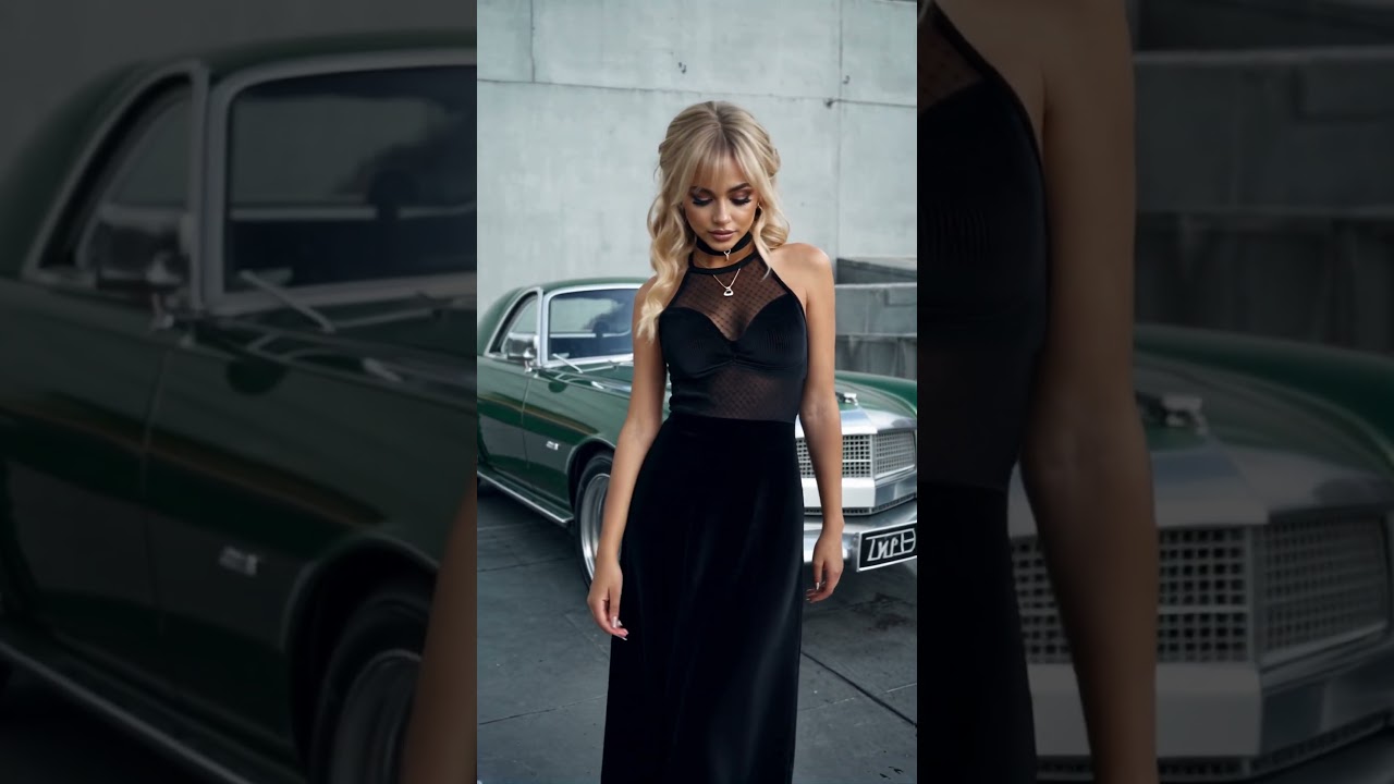 Car Collection 001 – #influencer #aimodel #model #blackdress #blonde #ai #waifu #aiinfluencer #car