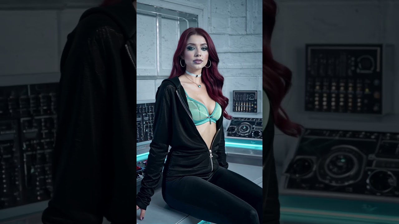 Zeli Black Hoodie 006 – #model #ai #influencer #girl #crush #waifu #lingerie #fashion #beautiful