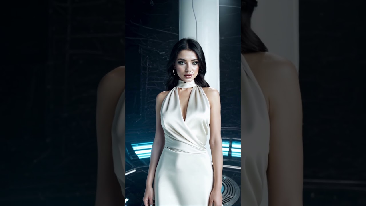 Zeli White Gown 002 – #fashion #beautiful #model #dress #gown #luxury #crush #waifu #pretty #ai #hot