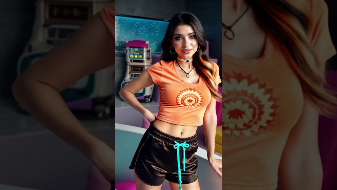 Zeli Orange 001 #model #influencer #fashion #beauty #beautiful #girl #ai #crush #waifu #retro #cute